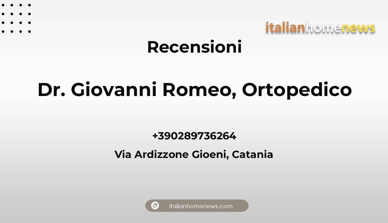 Recensioni di Dr. Giovanni Romeo, Ortopedico, Via Ardizzone Gioeni, Catania